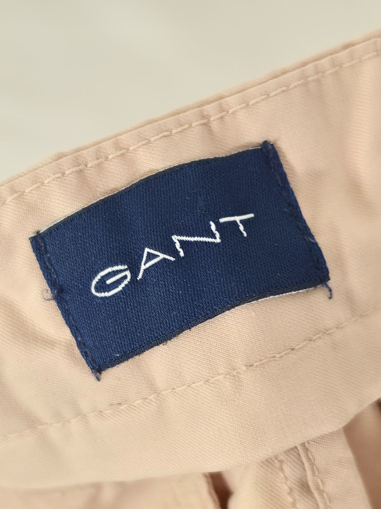 GANT Chino Shorts Size W33 L M 33 Beige Cotton Stretch Casual Classic Regular