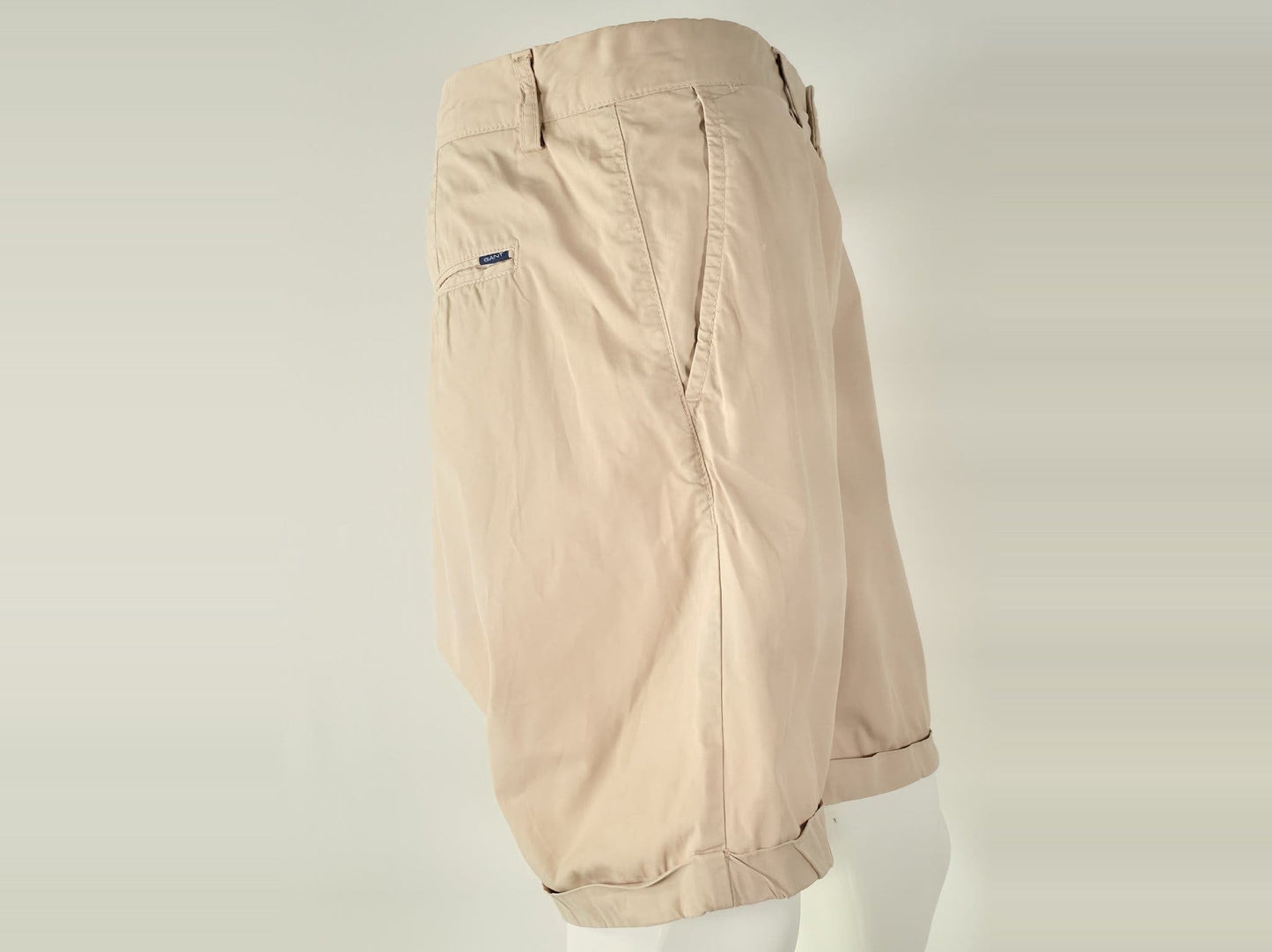 GANT Chino Shorts Size W33 L M 33 Beige Cotton Stretch Casual Classic Regular