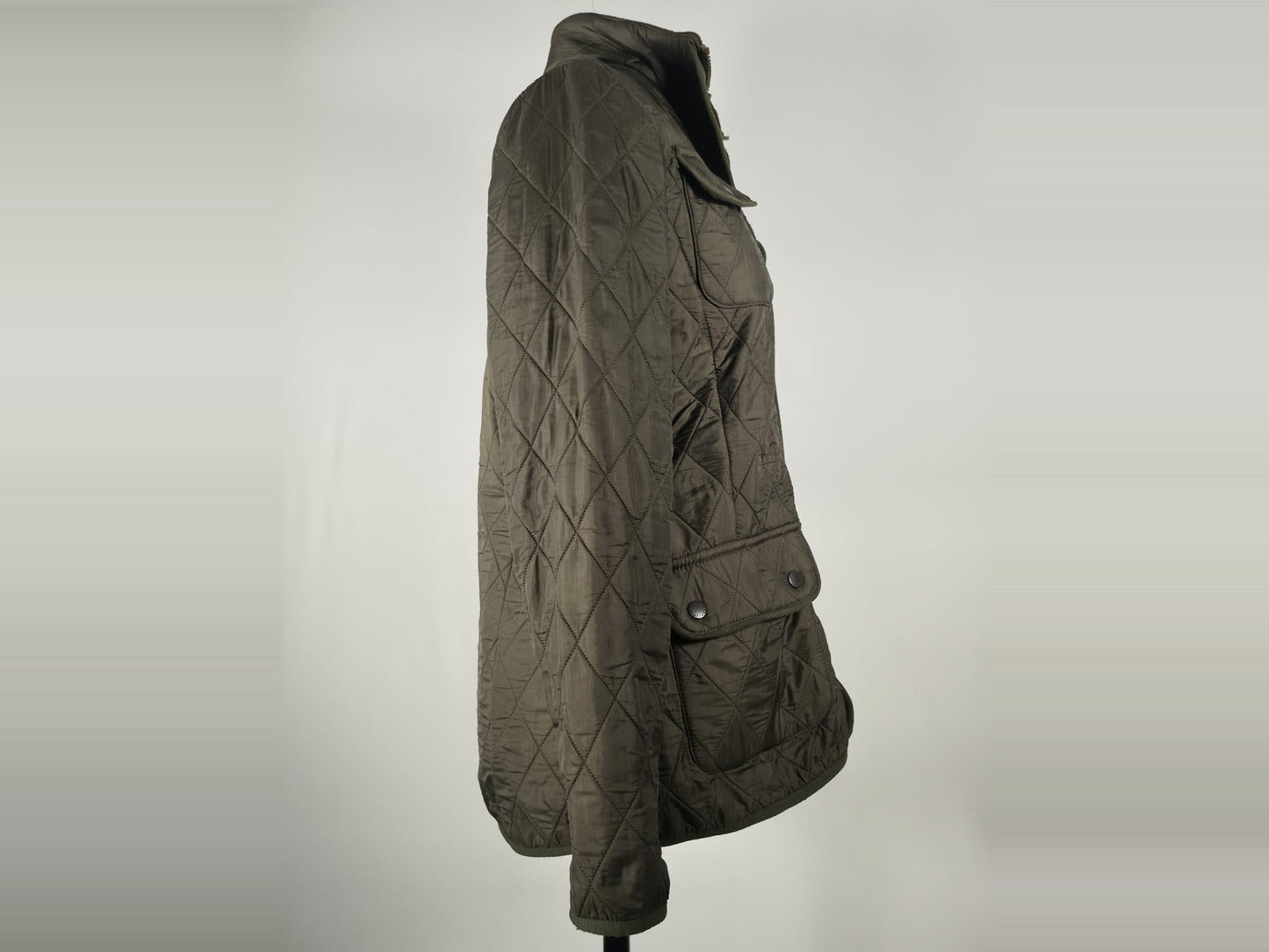 BARBOUR Quilted Jacket Olive Green Womens Size 38 UK12 Medium M Casual Premium