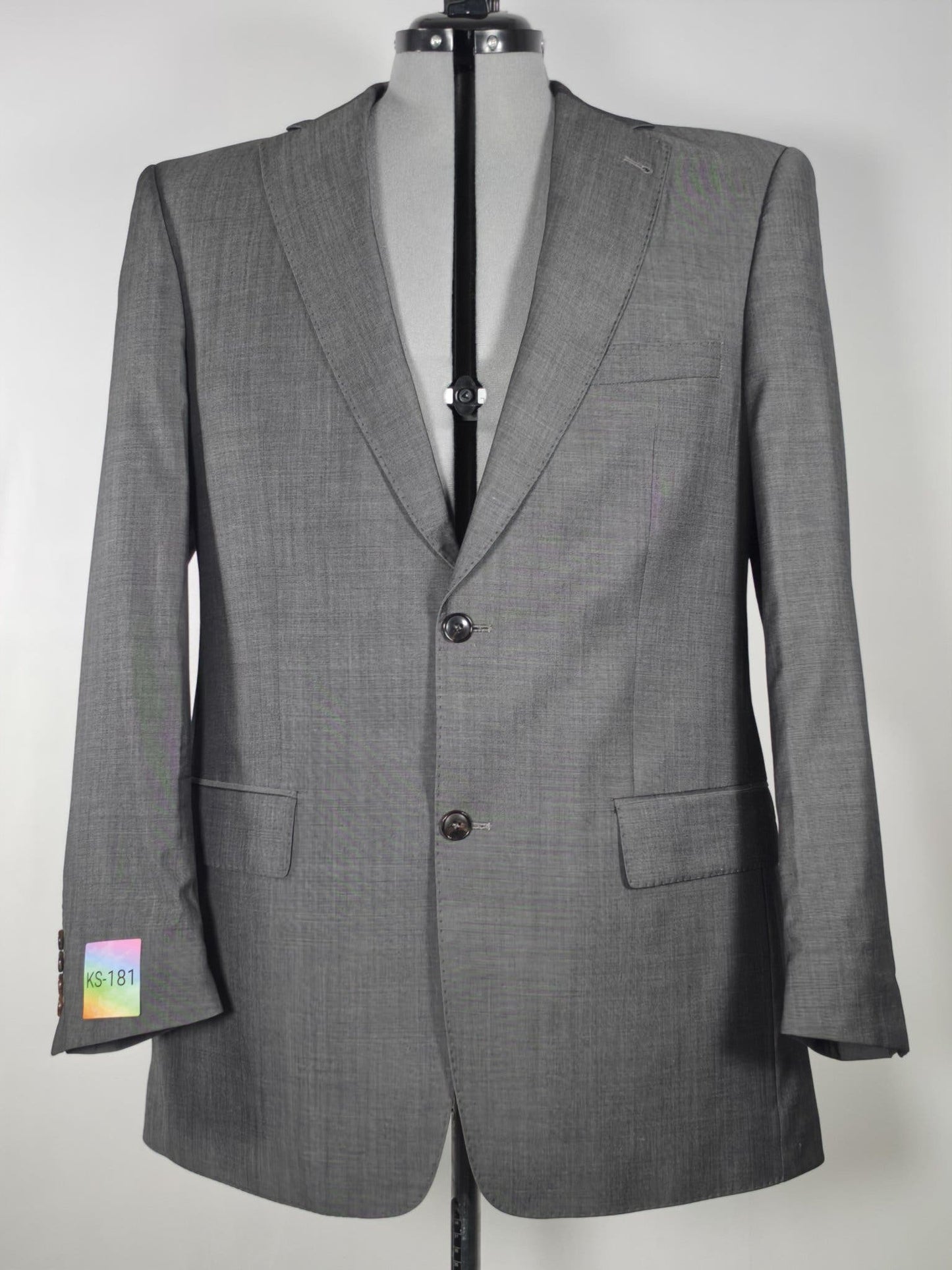 MARIO BARUTTI Guabello Suit Size 52 L Gray Super 150’s Virgin Wool Premium Slim