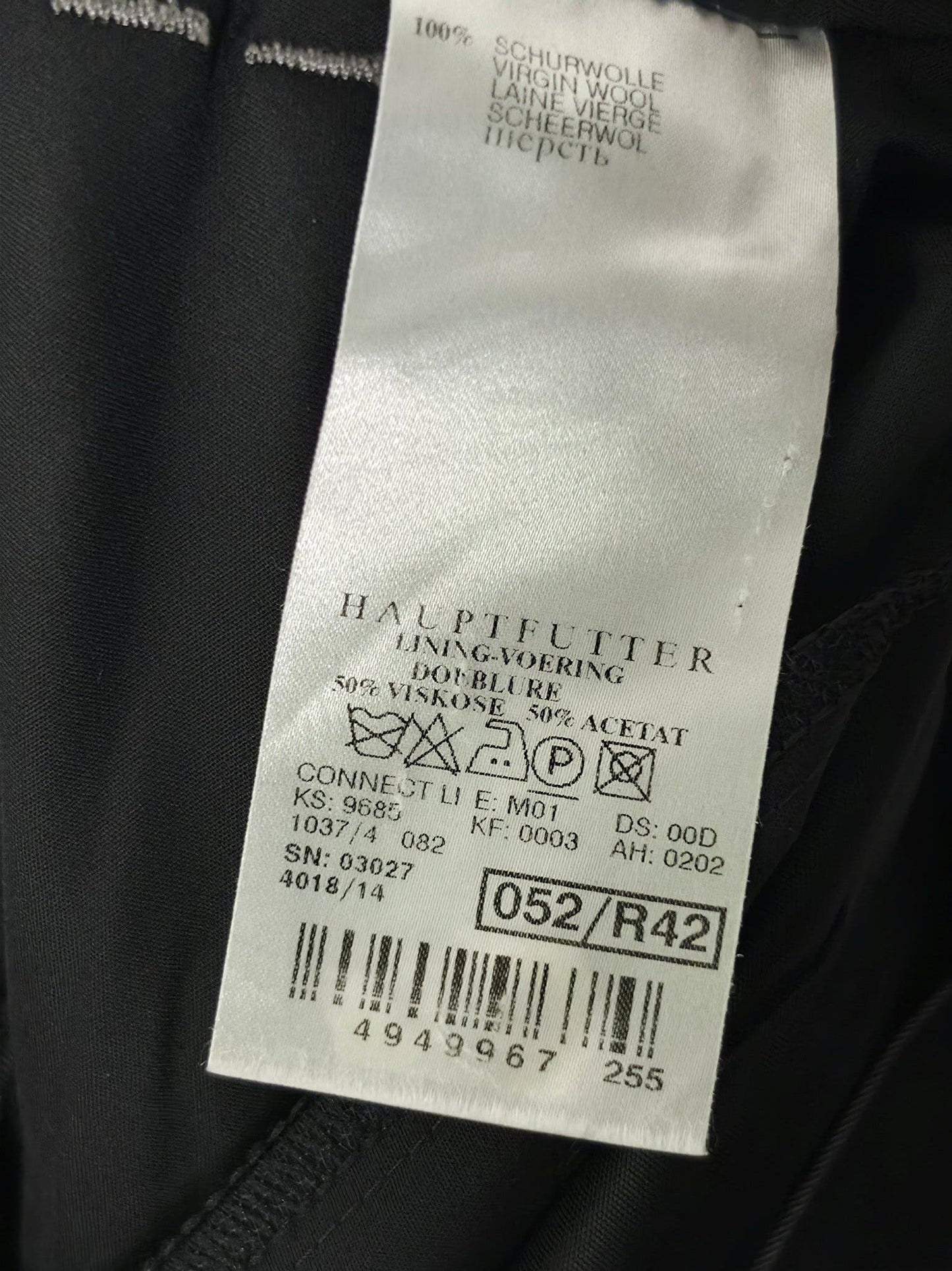 MARIO BARUTTI Guabello Suit Size 52 L Gray Super 150’s Virgin Wool Premium Slim
