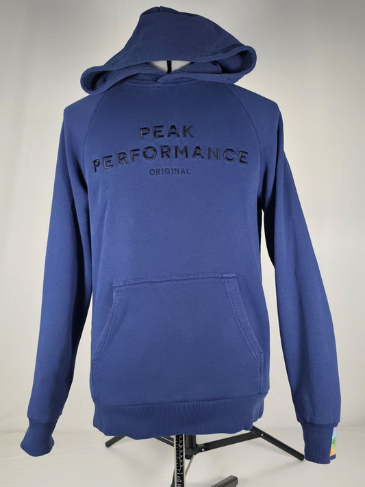 PEAK PERFORMANCE Original Hoodie Size M Blue Navy Cotton Blend Premium Pullover