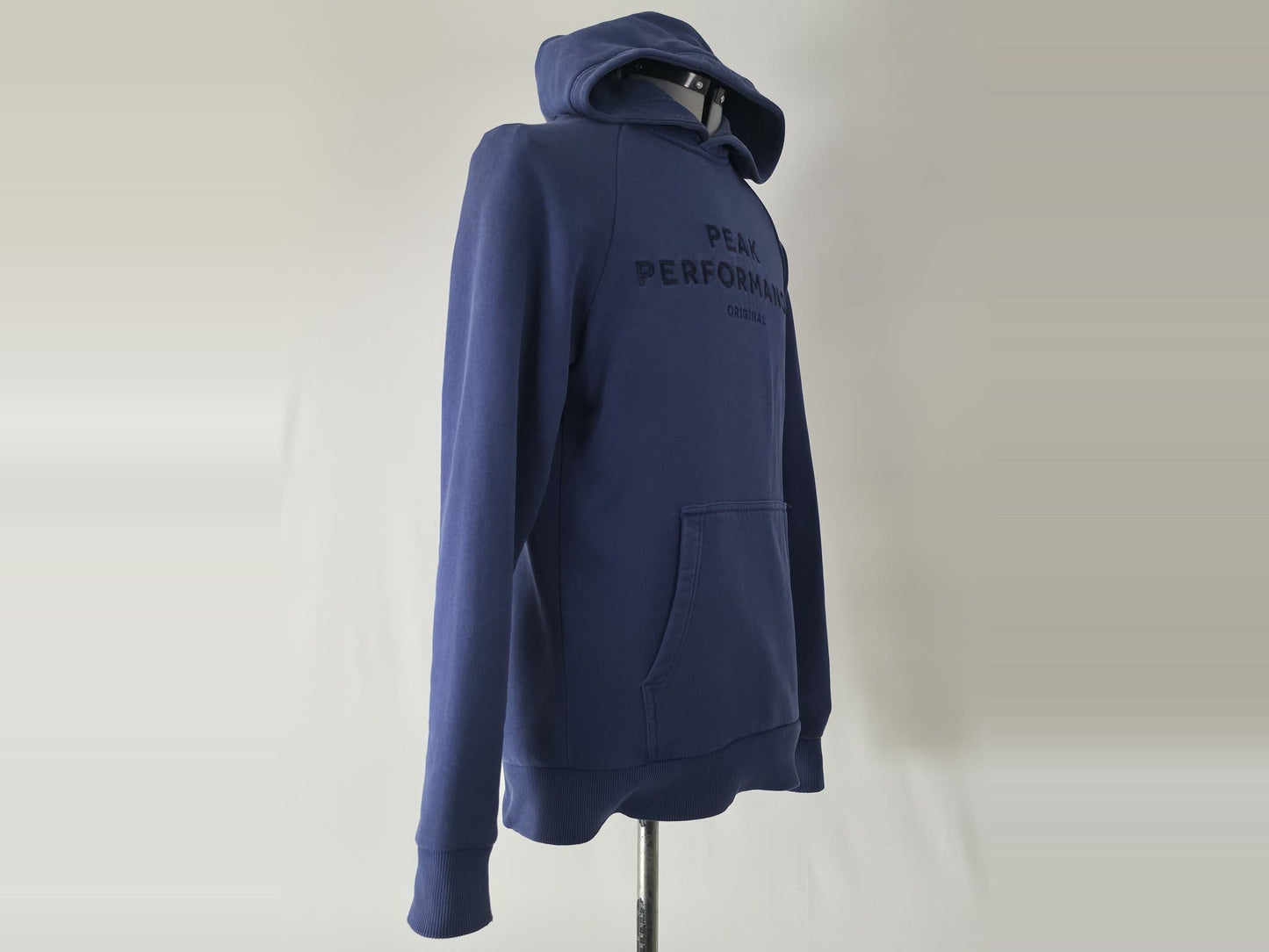 PEAK PERFORMANCE Original Hoodie Size M Blue Navy Cotton Blend Premium Pullover