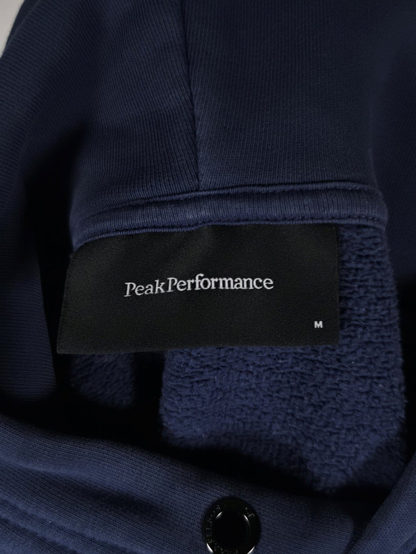 PEAK PERFORMANCE Original Hoodie Size M Blue Navy Cotton Blend Premium Pullover