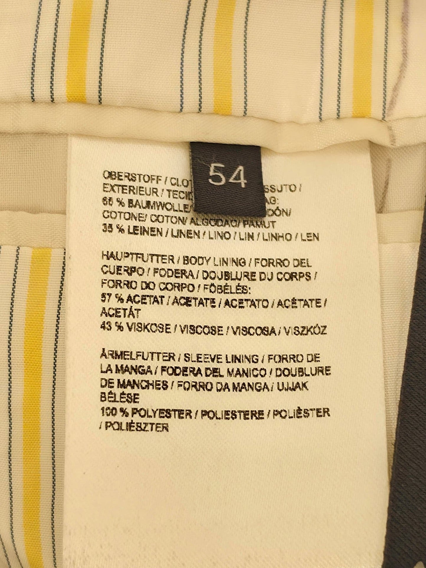 MARC O’POLO Jona Blazer Jacket Size 54 XL Beige Cotton Linen Blend Premium